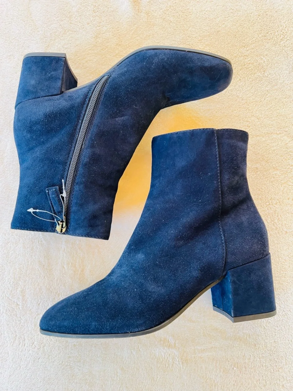 New! Aquatalia Charlee Weatherproof Dress Suede Bootie Navy Blue Size 9 MSRP$495